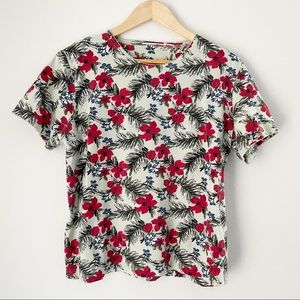 Vintage Hawaiian Tropical Floral Top